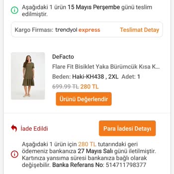 İade Edilmeyen Ürün Ve Yapılmayan Para İadesi Mağduriyeti