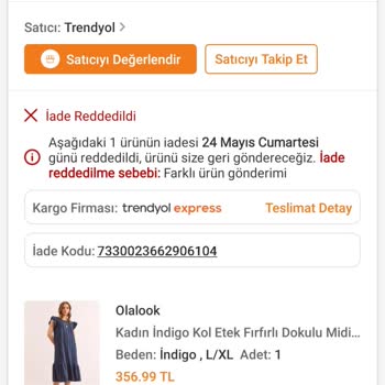 İade Edilmeyen Ürün Ve Yapılmayan Para İadesi Mağduriyeti