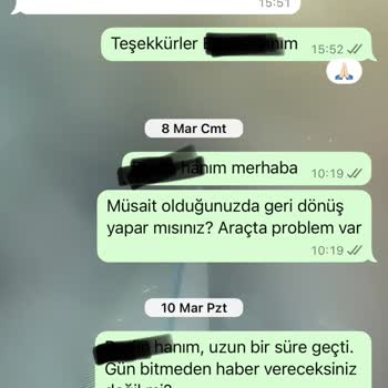 Aracın Servis Sonrası Çalışmama ve Sorunların Devamı Hakkında Şikayet