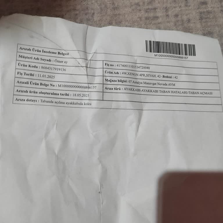 Kısa Sürede Açılan Ve Koku Yapan Ayakkabıya Hızlı Red!