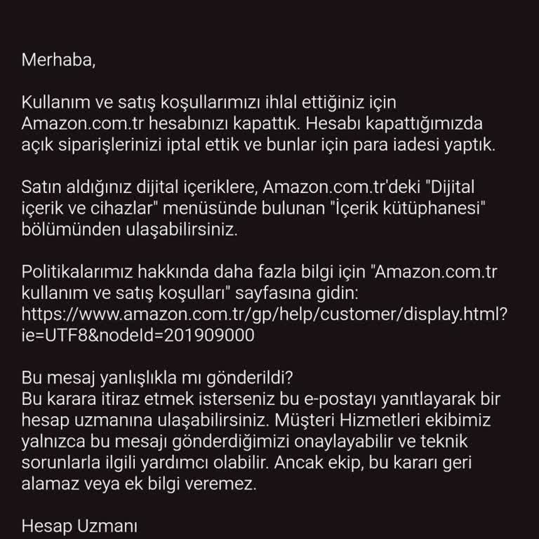 Amazon Hesabım Haksız Yere Kapatıldı, Para İadem Yapılmadı Ve Ulaşılamıyor