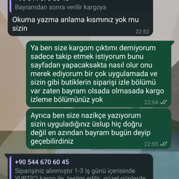 Bayramda Sipariş Takibi Ve Müşteri İletişiminde Sorun Yaşadım