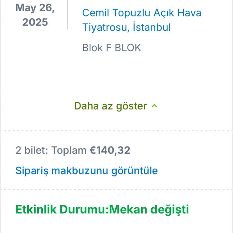 Bilet Fiyatı Ve Koltuk Konumunda Büyük Mağduriyet Yaşadım