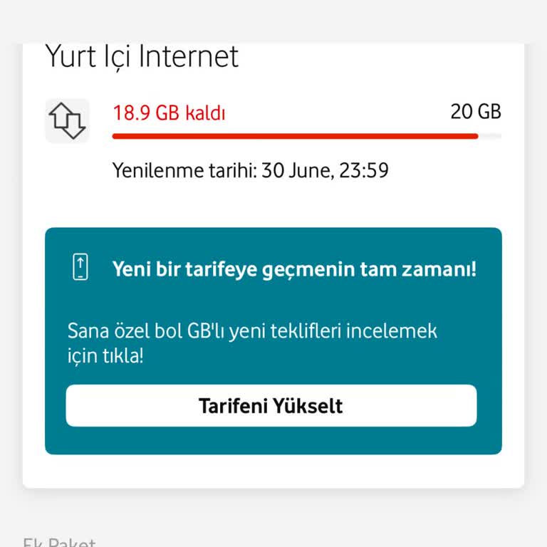 Kazandığım 3 GB Hediye İnternet Kullanılamıyor, Normal Tarifemden Düşüyor