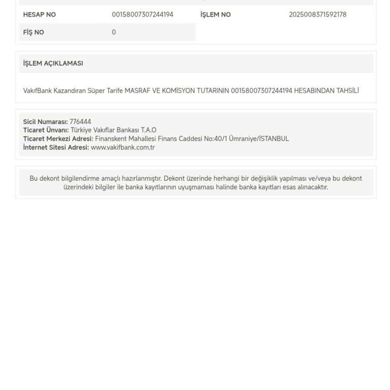 Kredi Sonrası Kazandıran Tarife Adıyla Hesabımdan Yüksek Tutar Kesildi