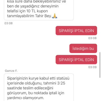 Yemeksepeti'nde Sipariş İptali Ve Müşteri Hizmetleri Sorunu