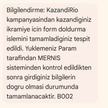 Kazandirio Çekilişinde Hakedişim Hala Ödenmedi