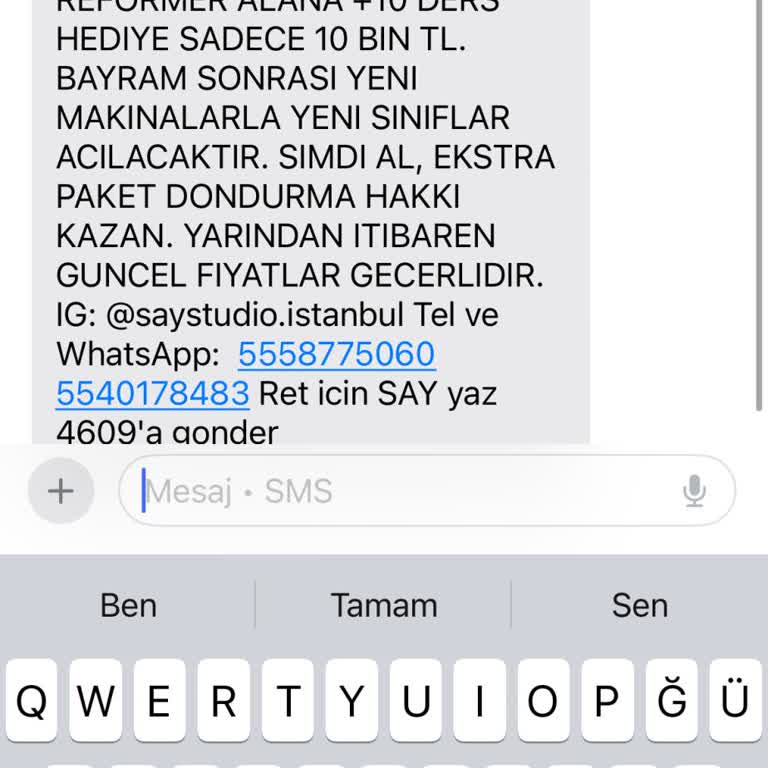 Israrlı SMS Gönderiminden Şikayetçiyim