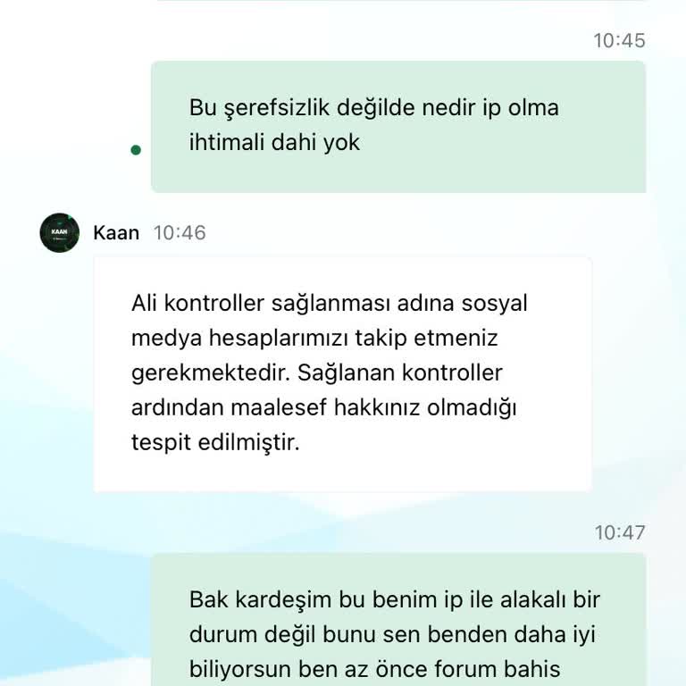 Rekorbet Canlı Destek İlgisiz Ve Saygısız Davrandı