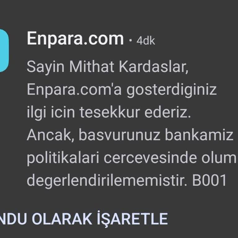 Enpara Hesap Açma Talebim Politik Nedenlerle Reddedildi
