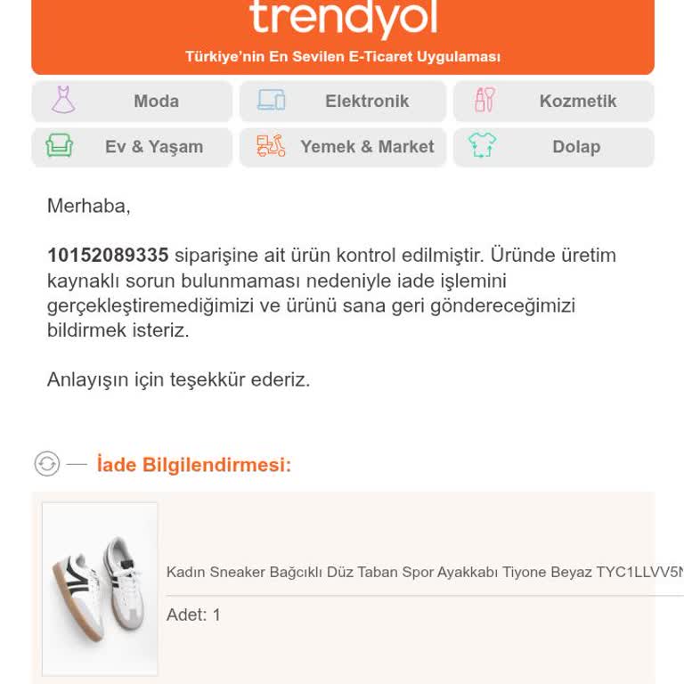 Aldığım Ayakkabı Hatalı Çıktı, İade Reddedildi!