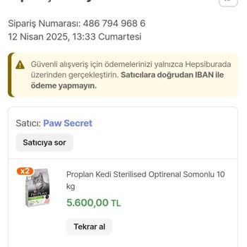 Hepsiburada'dan Aldığım Pro Plan Mama Sahte Olabilir, Kedim Yemiyor Endişeliyim