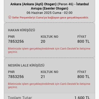 Otobüs Yolculuğunda Güvenlik Ve Müşteri Memnuniyeti Sorunu