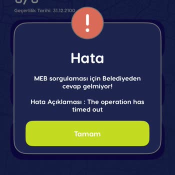 Abonman Kartı Online Yükleme Sorunu: MEB Kayıt Hatası