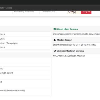 Servis Sonrası Bilgisayarım Daha Kötü Duruma Geldi, Değişim Talep Ediyorum