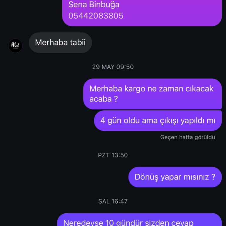 Siparişime Yanıt Alamadım, Ürün Gönderilmedi