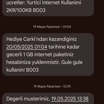 Vodafone Çark Hediyesi Sürekli Aynı: 1 GB Sıkıntısı