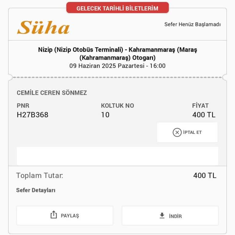 Sefer Saati Değişikliği Ve Ücret İadesi Sorunu