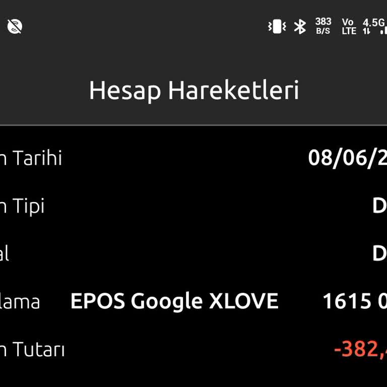 Haberim Olmadan Hesabımdan Epos Google Xlove Adıyla Para Çekildi