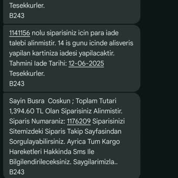 Siparişim Ulaşmadı, Ücret İadesi Ve Bilgilendirme Yapılmıyor
