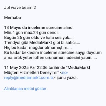 Arızalı Kulaklık İadesinde Geciken Para İadesi Ve Bilgilendirme Sorunu