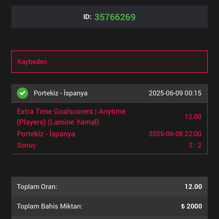 Oynamayan Futbolcuya Yapılan Bahiste Kuponum Haksız Yere Kaybetti Sayıldı