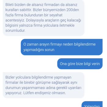 Otobüs Seferi Gecikmesi Ve Yetersiz Müşteri Desteği