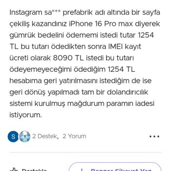 Çekiliş Sonrası Talep Edilen Ek Ücretler Ve Mağduriyet