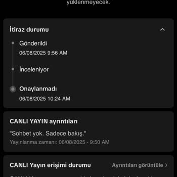 TikTok Canlı Yayını Haksız Yere Kaldırıldı, Hesabım Kısıtlandı