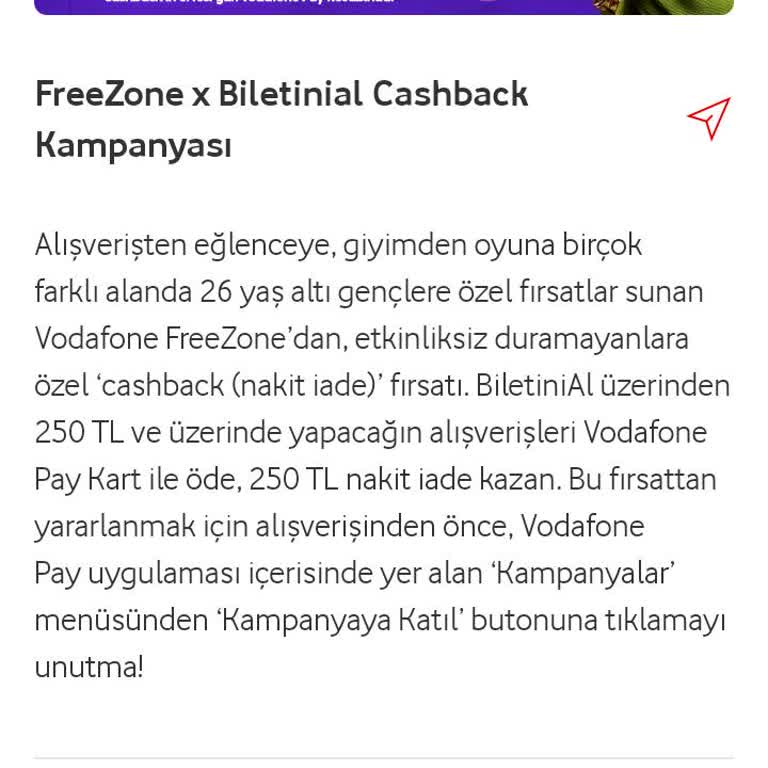 Vodafone Pay Kampanya İadesi Yapılmadı: 250 TL Nakit İadem Verilmedi