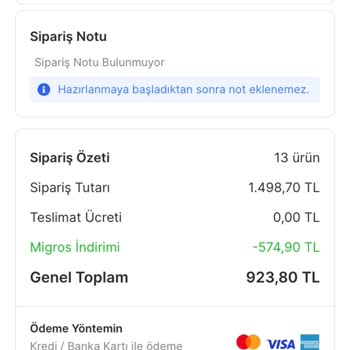 Migros Hemen'de Eksik Ürün Ve Yanlış Tahsilat Sorunu