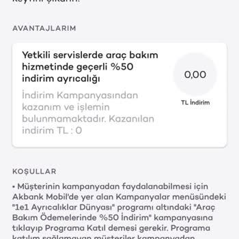 Akbank Kampanya İndirimi Uygulanmadı, Müşteri Hizmetlerinden Farklı Bilgi Verildi
