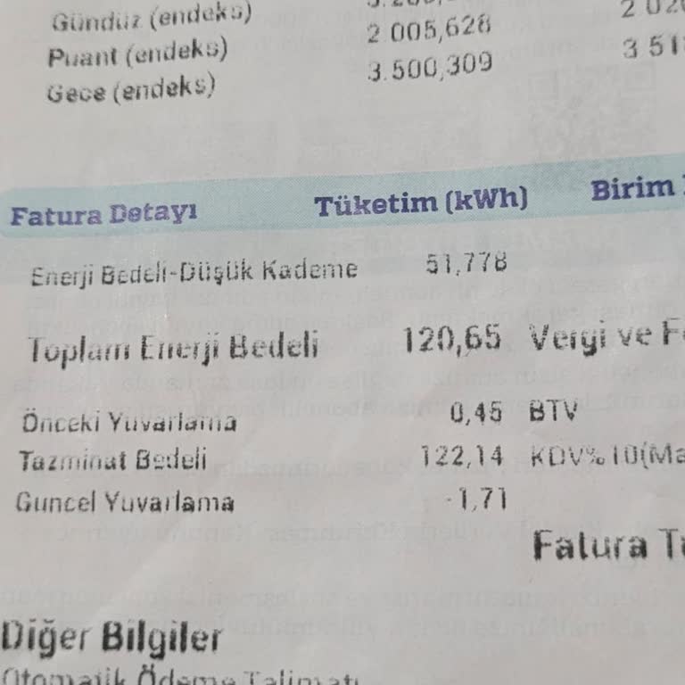 CK Boğaziçi Elektrik  Faturasına Haksız Tazminat Bedeli Ve Mağduriyet
