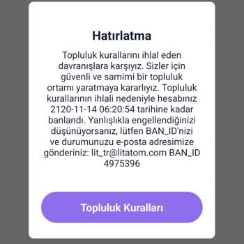 Sebepsiz Ve Uyarısız Ban Süresi Çok Uzun