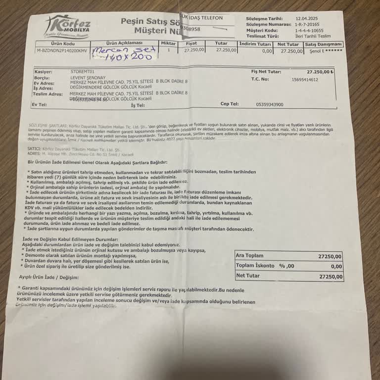 Sipariş Edilen Ürünler Eksik Ve Gecikmeli Teslim Edildi, Müşteri Mağdur Edildi