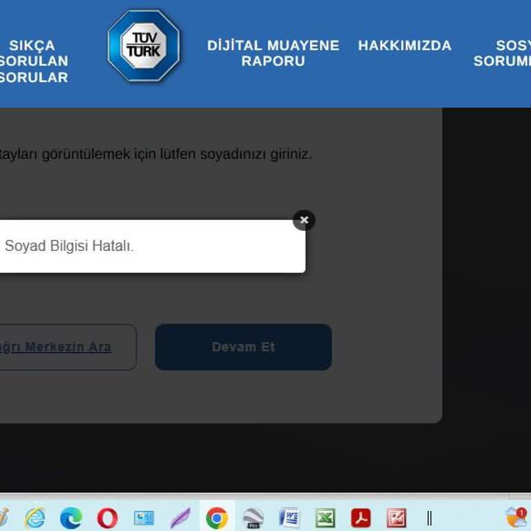 Tüvtürk Randevu Sisteminde Soyadı Hatası Nedeniyle İşlem Yapılamıyor