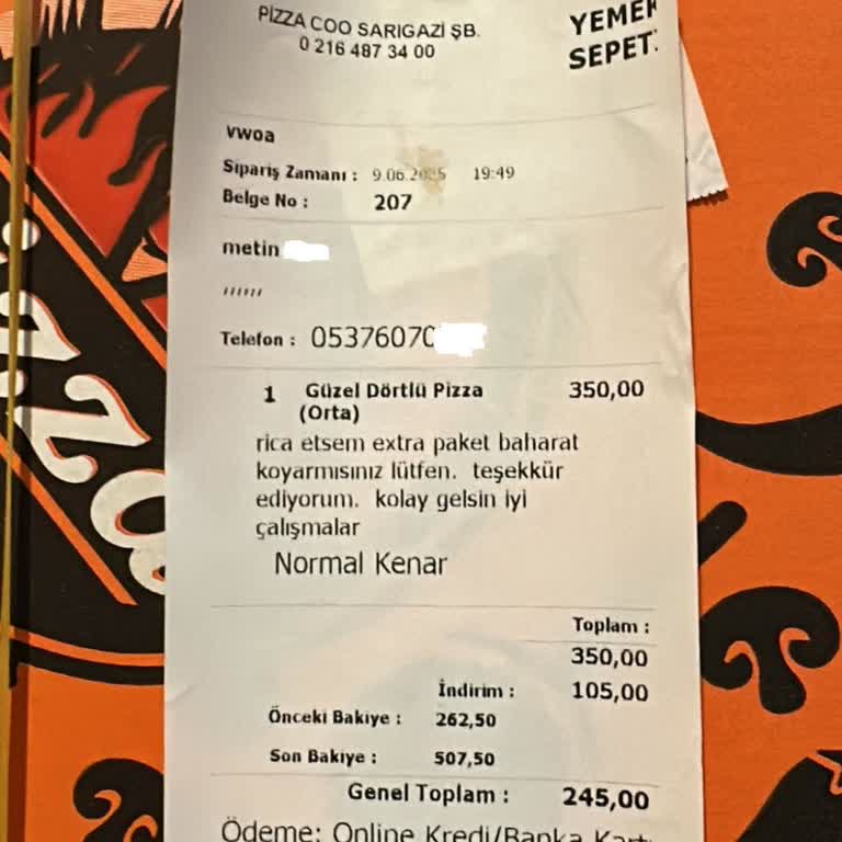 Yanlış Pizza Teslimatı Ve İlgisiz Müşteri Hizmetleri Deneyimi