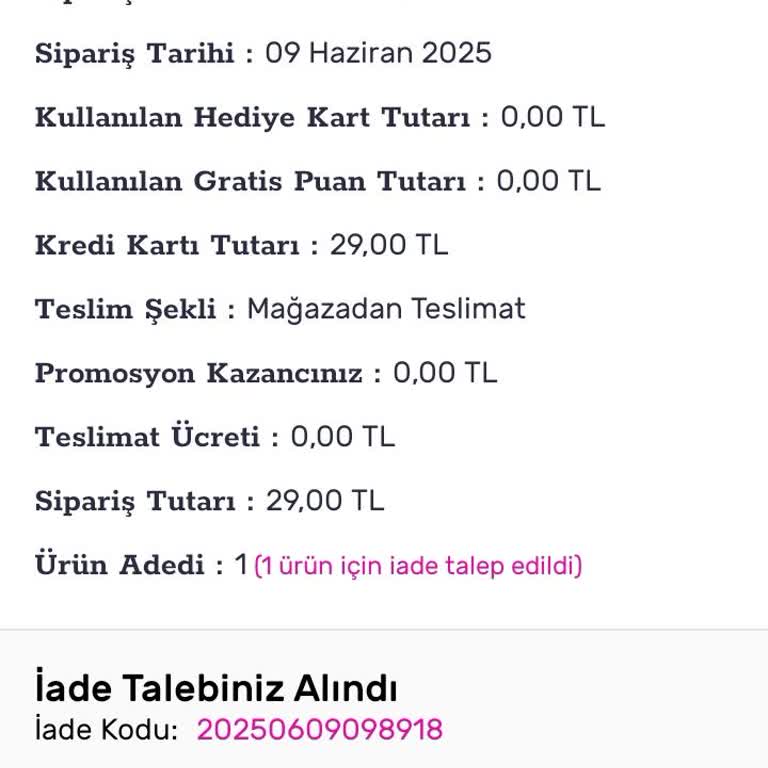 Onayım Olmadan Ürünüm İade Edildi, Para İadem Yapılmadı