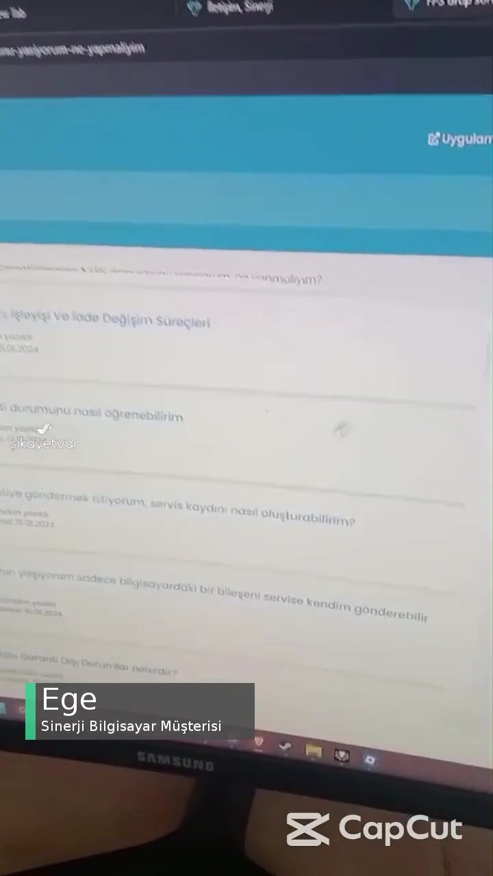 Sinerji Bilgisayar'dan Alınan Parçalarda Sorun, Ekran Yırtılmaları... videonun kapak resmi