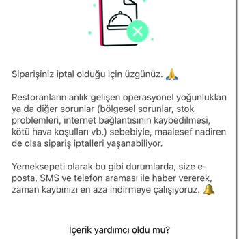 Siparişimin Sebepsiz İptali Ve Müşteri Hizmetlerine Ulaşamama Sorunu