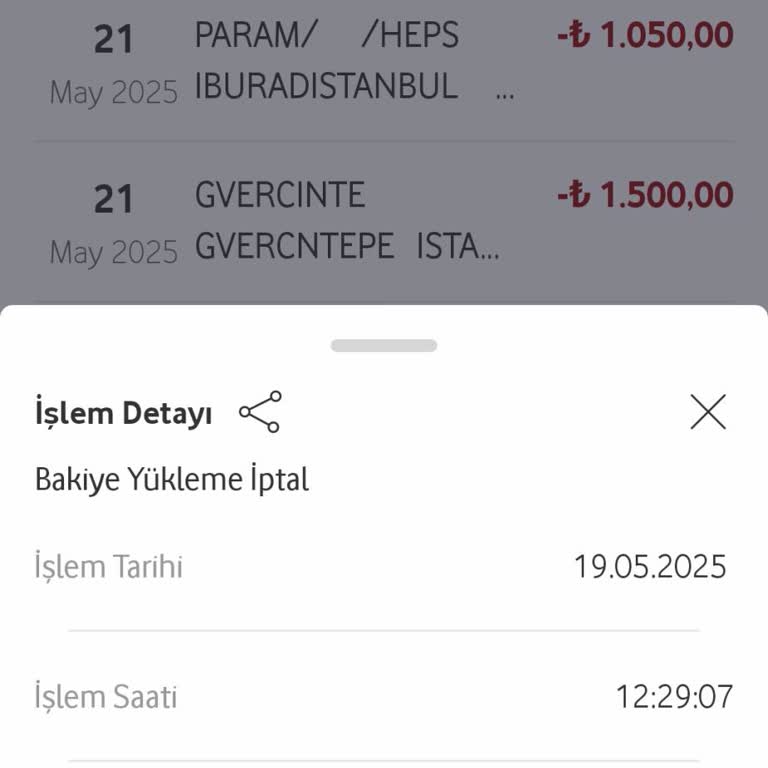 Vodafone Pay'de Hatalı Bakiye İptali Ve Eksik İade Sorunu