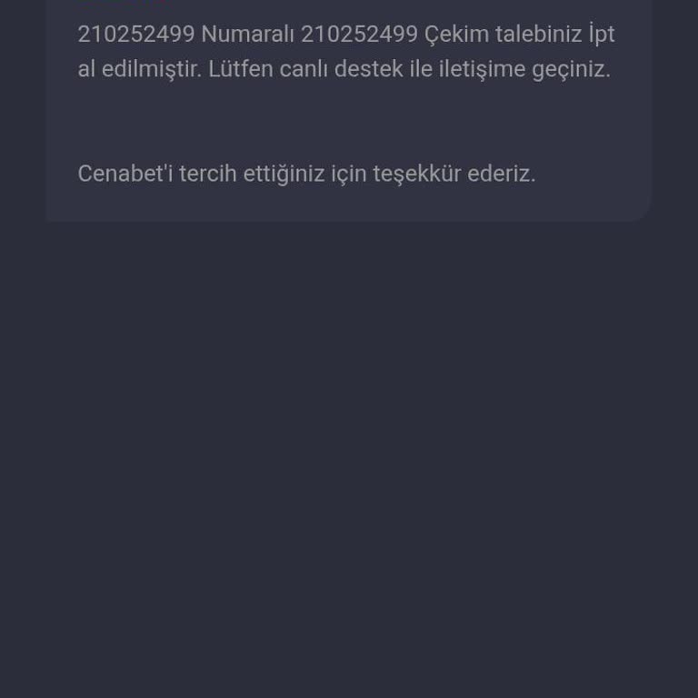 Cenabet Hesabımdaki Tüm Bakiyeyi Sıfırladılar
