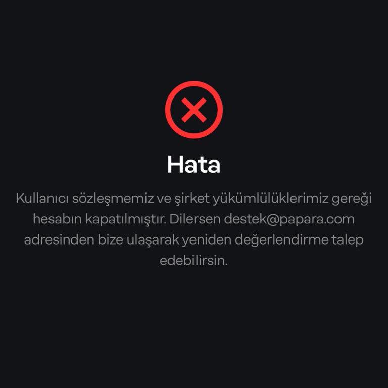 Papara Hesabım Bilgi Verilmeden Kapatıldı, Param İade Edilmiyor