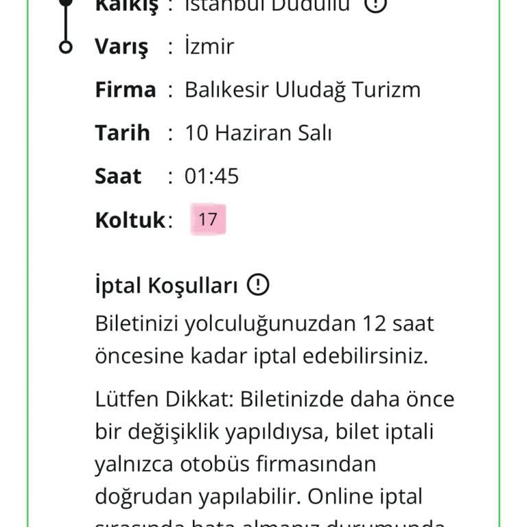 Otobüsün 1 Saatten Fazla Gecikmesi Ve Bilgilendirme Eksikliği