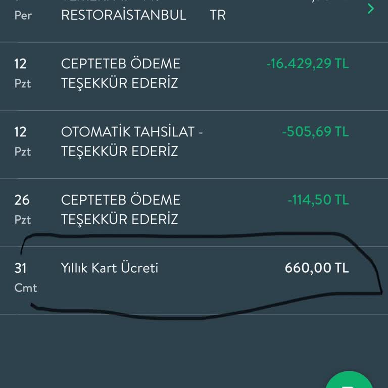 Kredi Kartımdan Kesilen 660 TL Üyelik Ücretinin İadesini İstiyorum