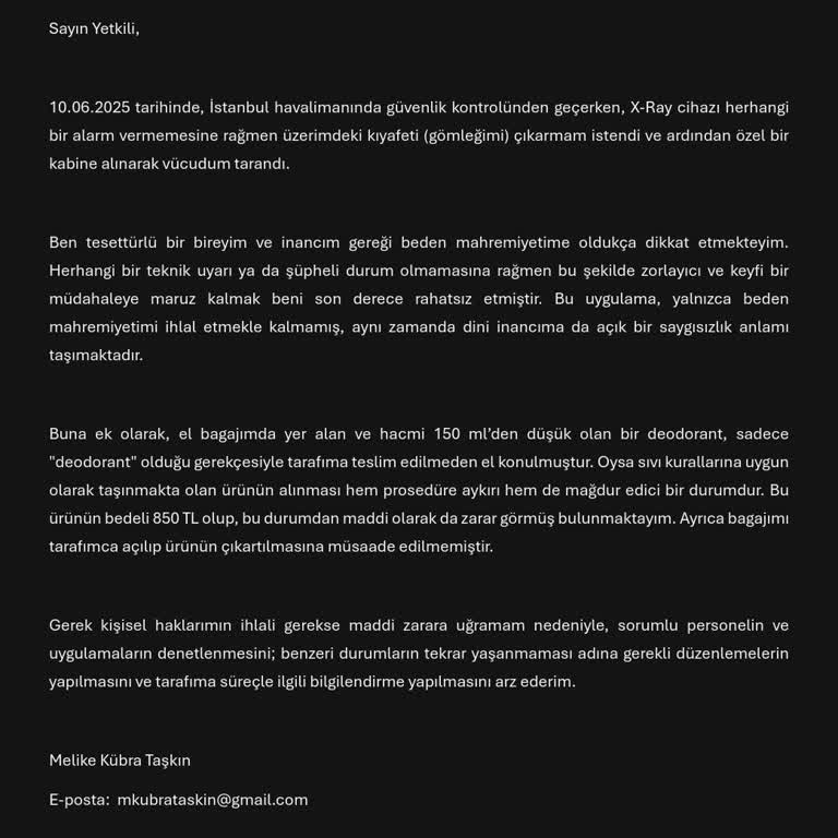 Havalimanında Keyfi Güvenlik Uygulaması Ve Kişisel Hak İhlali