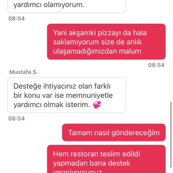 Ekstra Ücret Ödediğim Pizza Eksik Ve Destek Alamadım