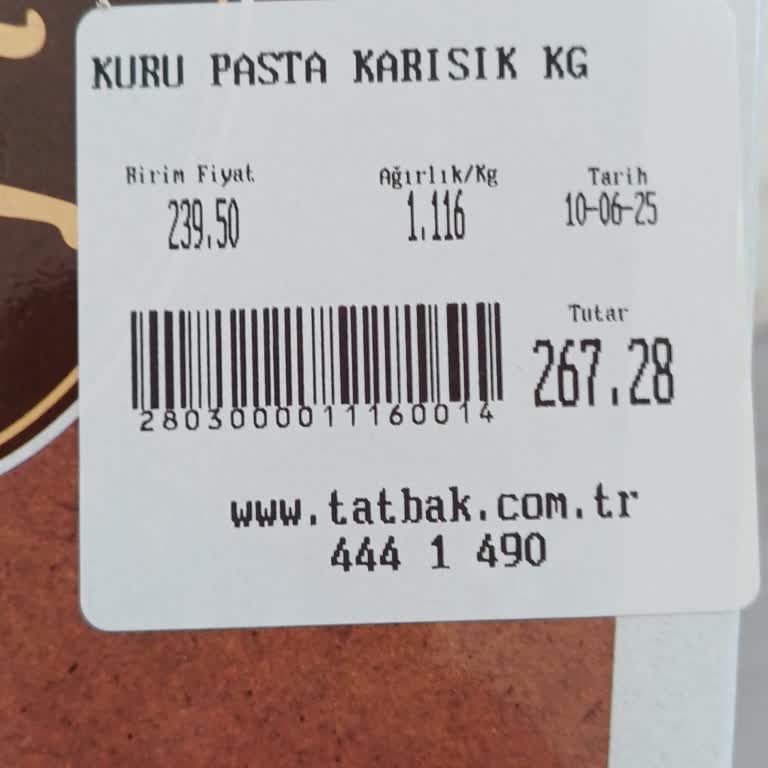 Tatbak Gıda Aldığım Kuru Pastadan Yabancı Madde Çıkması Ve Hijyen Endişesi