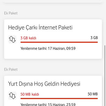 Vodafone Red Pass Paketlerinde Ani İnternet Tükenmesi Sorunu