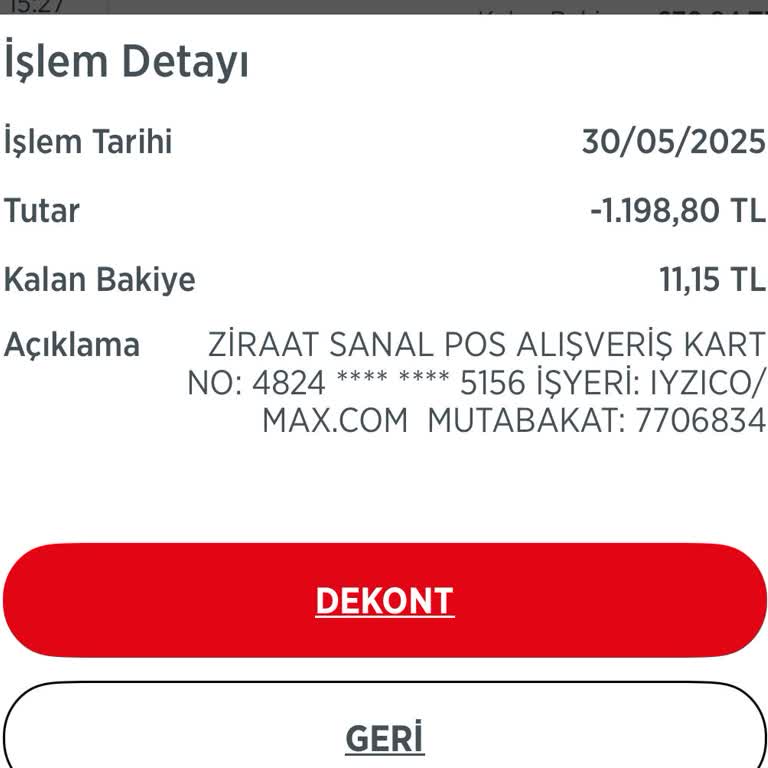 Max.com Hesabımdan İzinsiz Para Çekildi